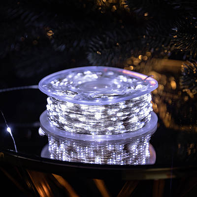 Гирлянда Роса нить с пультом 2000 LED 200 м от сети Белый - фото 1 Гирлянда Роса нить с пультом 2000 LED 200 м от сети Белый - фото 1