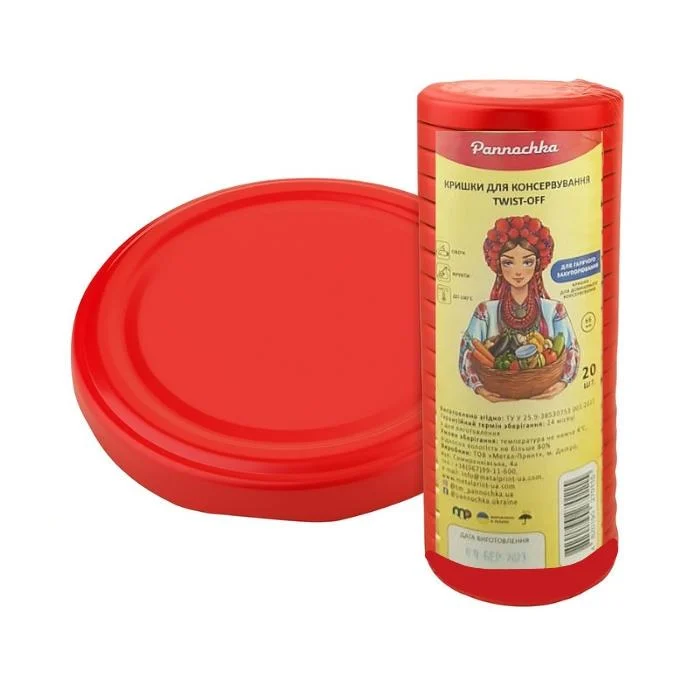 Кришка для консервації Панночка Твіст 66 мм 240 шт. Червоний (2190)