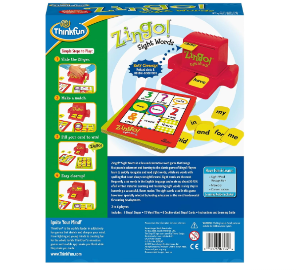 Гра лото Зинго Слова Thіnkfun Zingo Sight Words - фото 2 Гра лото Зинго Слова Thіnkfun Zingo Sight Words - фото 2