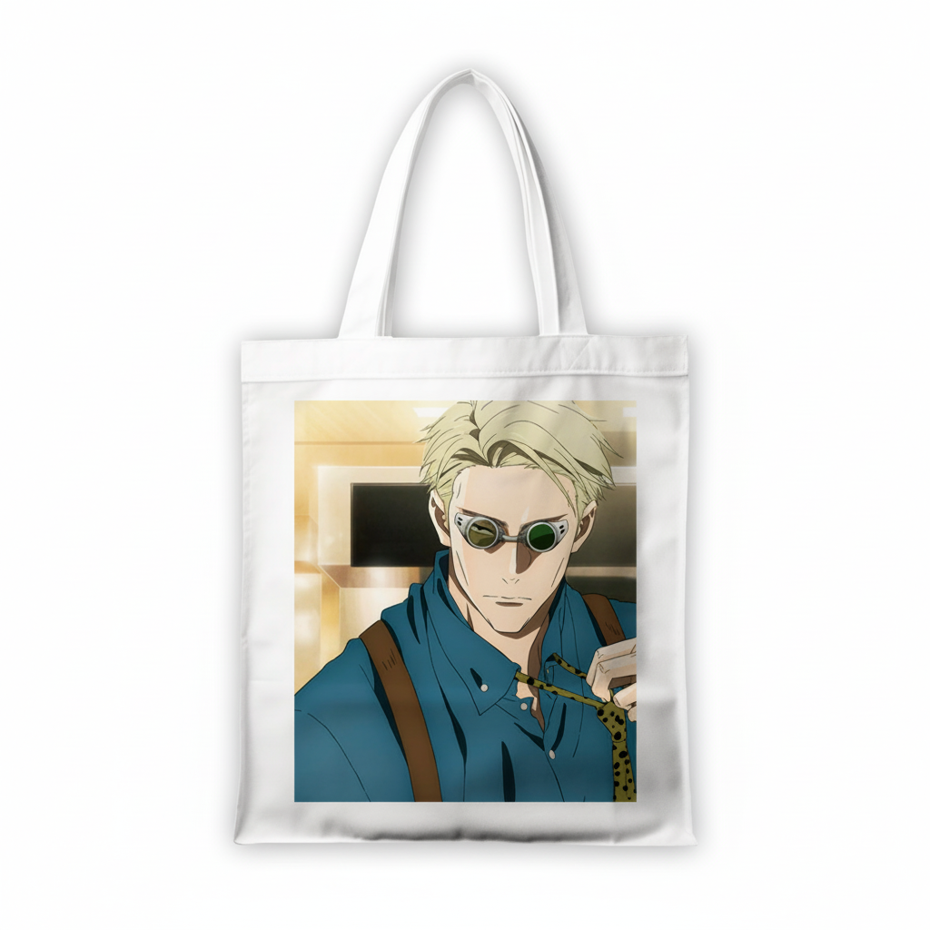 Сумка-шопер Jujutsu Kaisen Кенто Нанами из габардина Белый (6629)