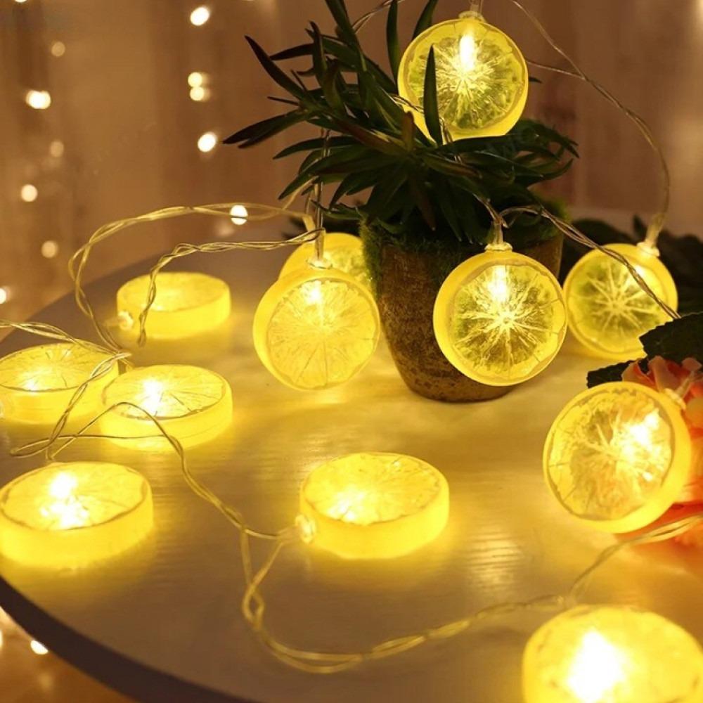 Гірлянда світлодіодна новорічна Лимони 20 LED 7 м та перехідник 220V IP44 Теплий білий Гірлянда світлодіодна новорічна Лимони 20 LED 7 м та перехідник 220V IP44 Теплий білий