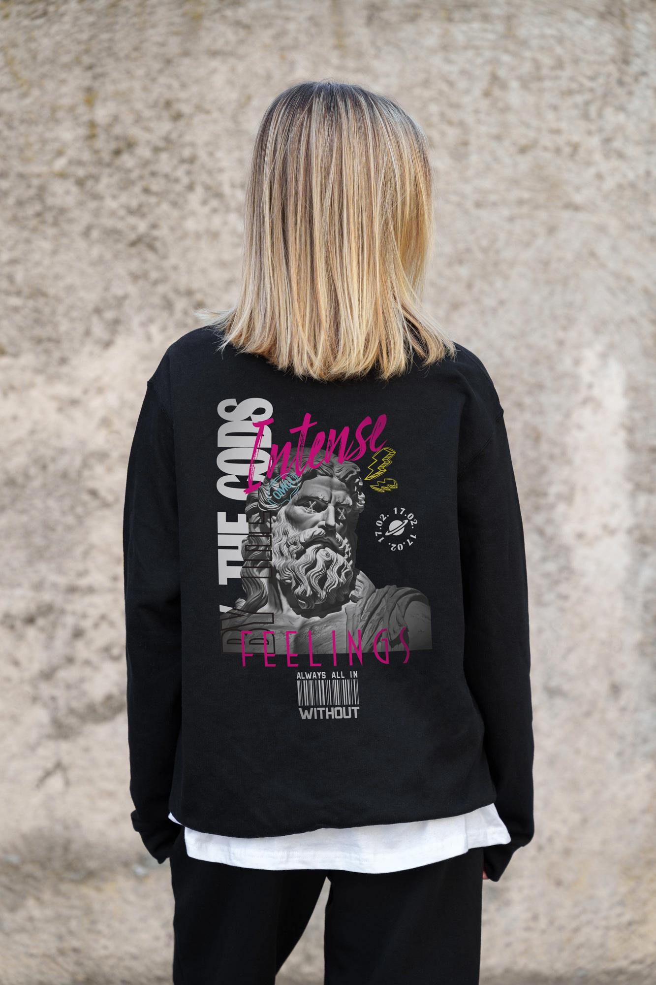 Свитшот оверсайз с принтом Without Feelings L/XL Black (L/XL8055604) - фото 8