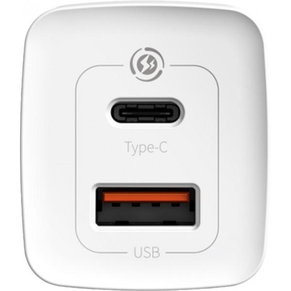 Зарядное устройство Baseus GaN2 Lite 2 порта, USB + Type-C 65W Белый (CCGAN2L-B02) - фото 4