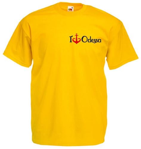 Футболка чоловіча "I Love Odessa" L Жовтий (t-shirt_I_Love_Odessa_L)