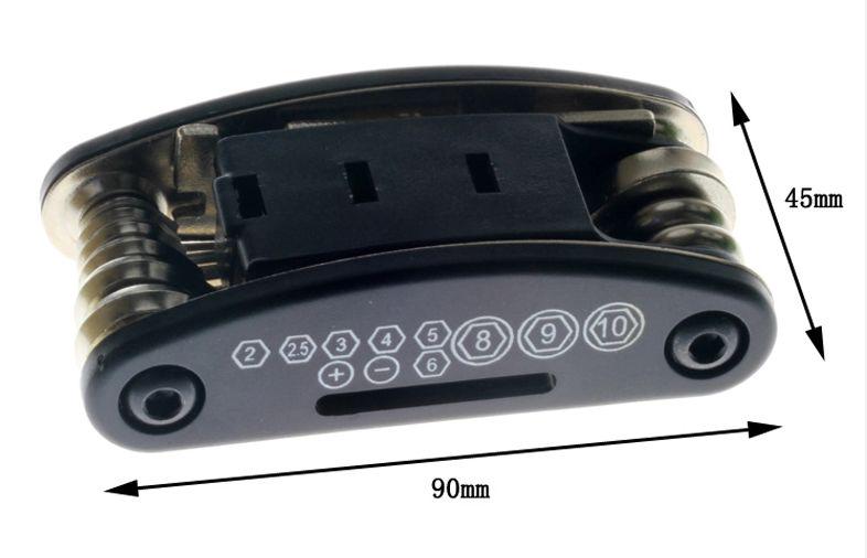 Мультитул велосипедный Clefers 16в1 Черный (28061933) - фото 4 Мультитул велосипедный Clefers 16в1 Черный (28061933) - фото 4