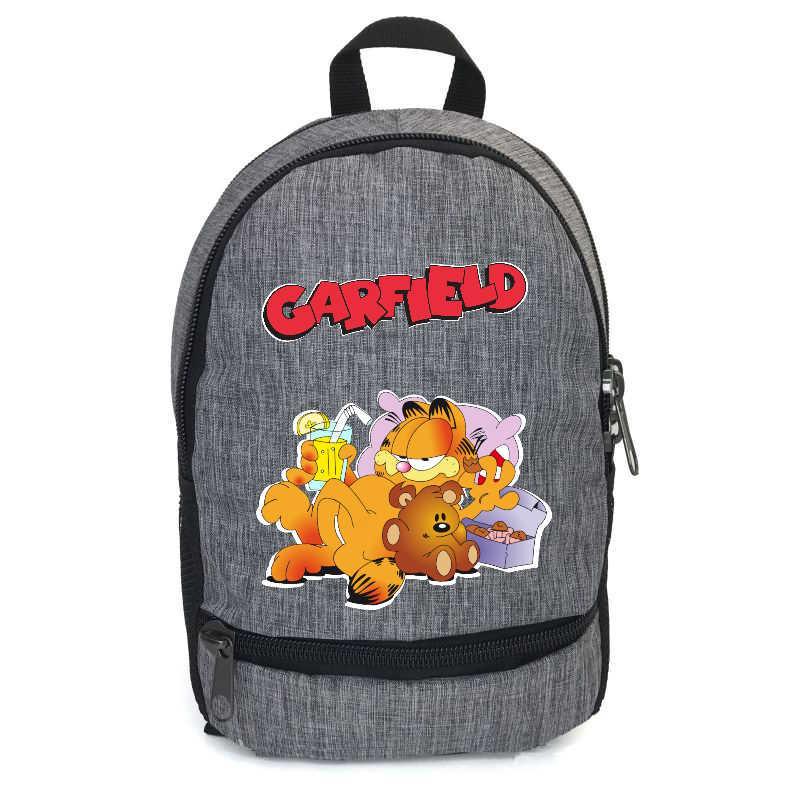 Школьный рюкзак Cappuccino Toys с принтом Garfild-005-28х13х35 см 12,5 л Серый (2236799122)