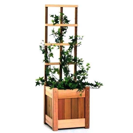 Кашпо со шпалерой из дерева Чалай Мускат (КШР-003907)