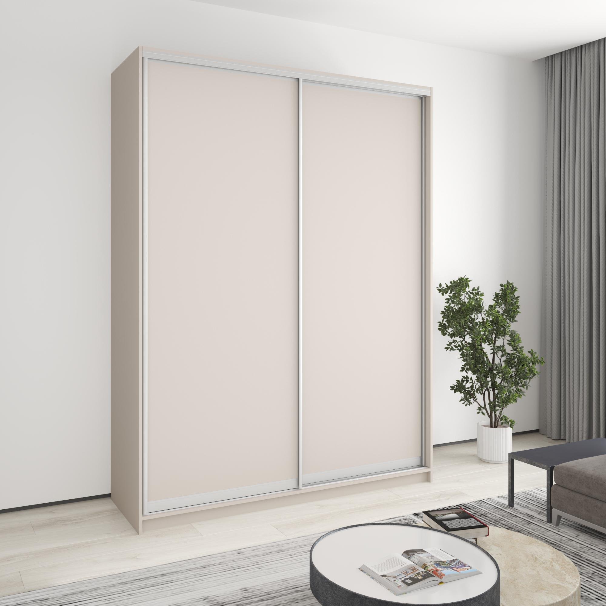 Шкаф-купе двухдверный MebelStar Комбо AL 2 ДСП 180x45x240 см Кашемир (MBS-4055)