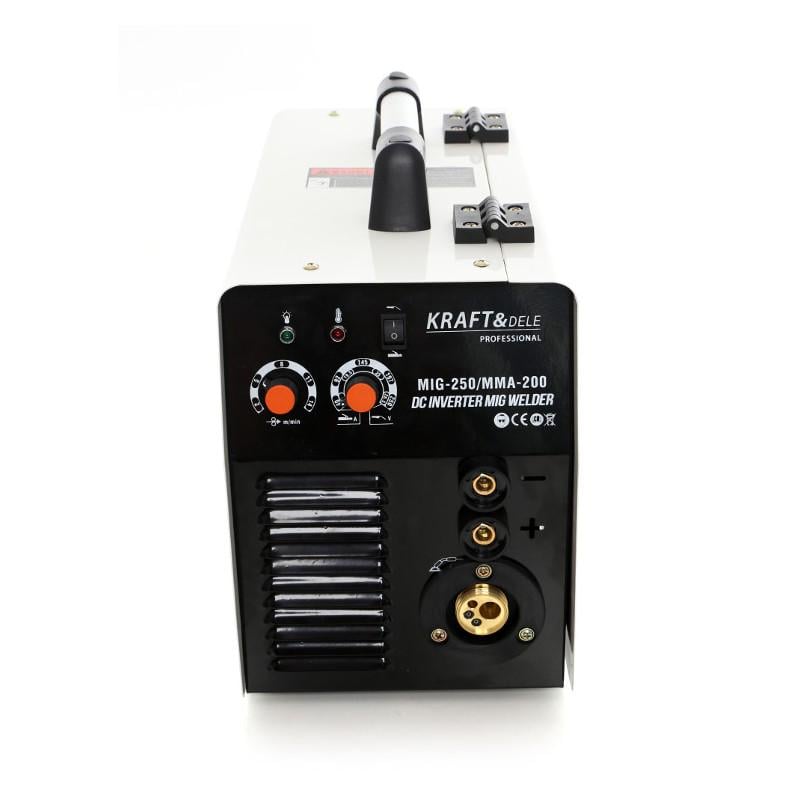 Зварювальний апарат інверторний Kraft&Dele KD1849 MIG MMA 250A з захисним екраном (DWK_KD1849) - фото 7 Зварювальний апарат інверторний Kraft&Dele KD1849 MIG MMA 250A з захисним екраном (DWK_KD1849) - фото 7
