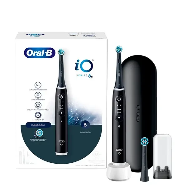 Зубная щетка электрическая Oral-B Braun Series iO 6 + 1 дополнительная насадка/1 футляр/1 кейс для насадок Black (9899099) - фото 6