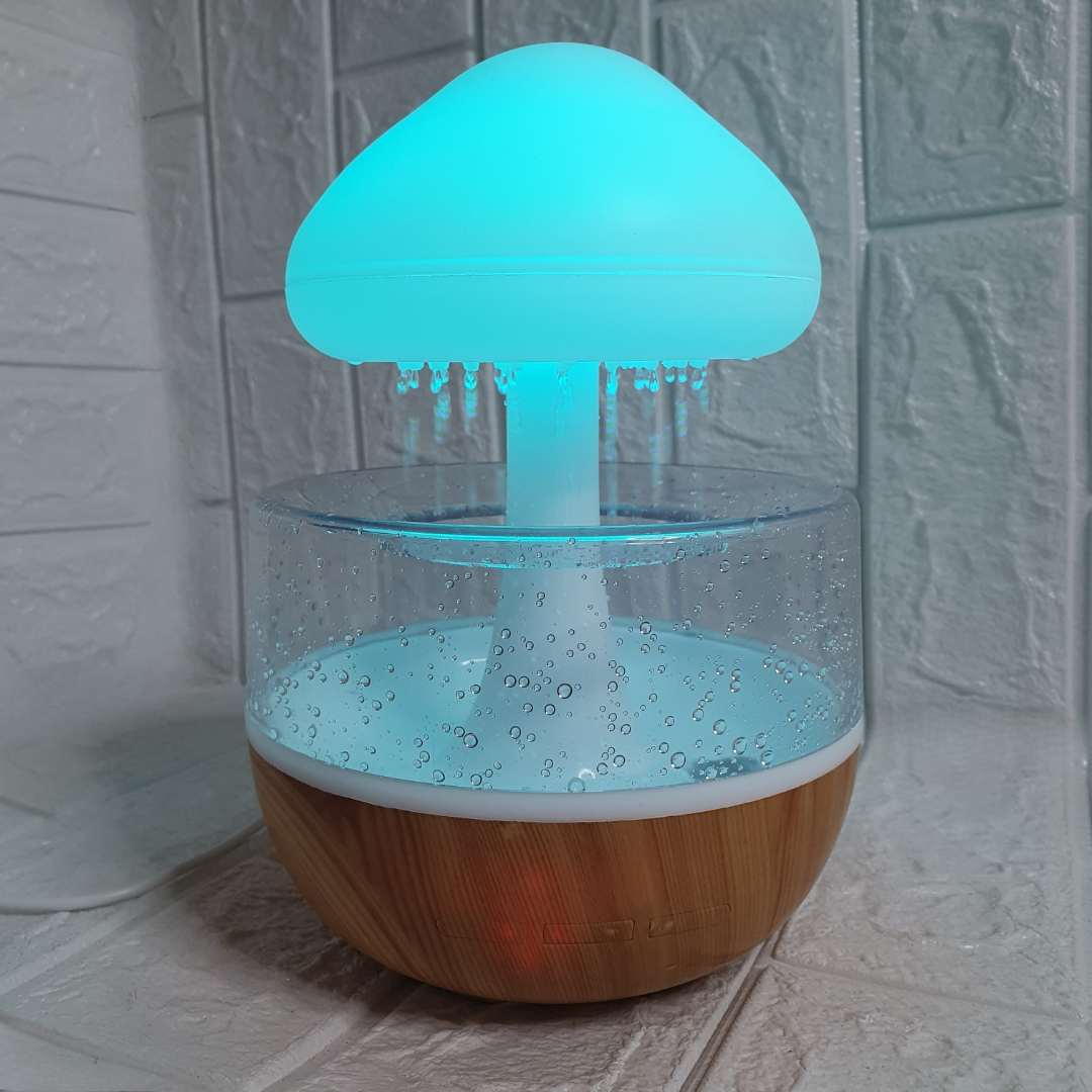 Увлажнитель воздуха ночник Rain Humidifier Гриб настольный с подсветкой (HUM-24) - фото 5