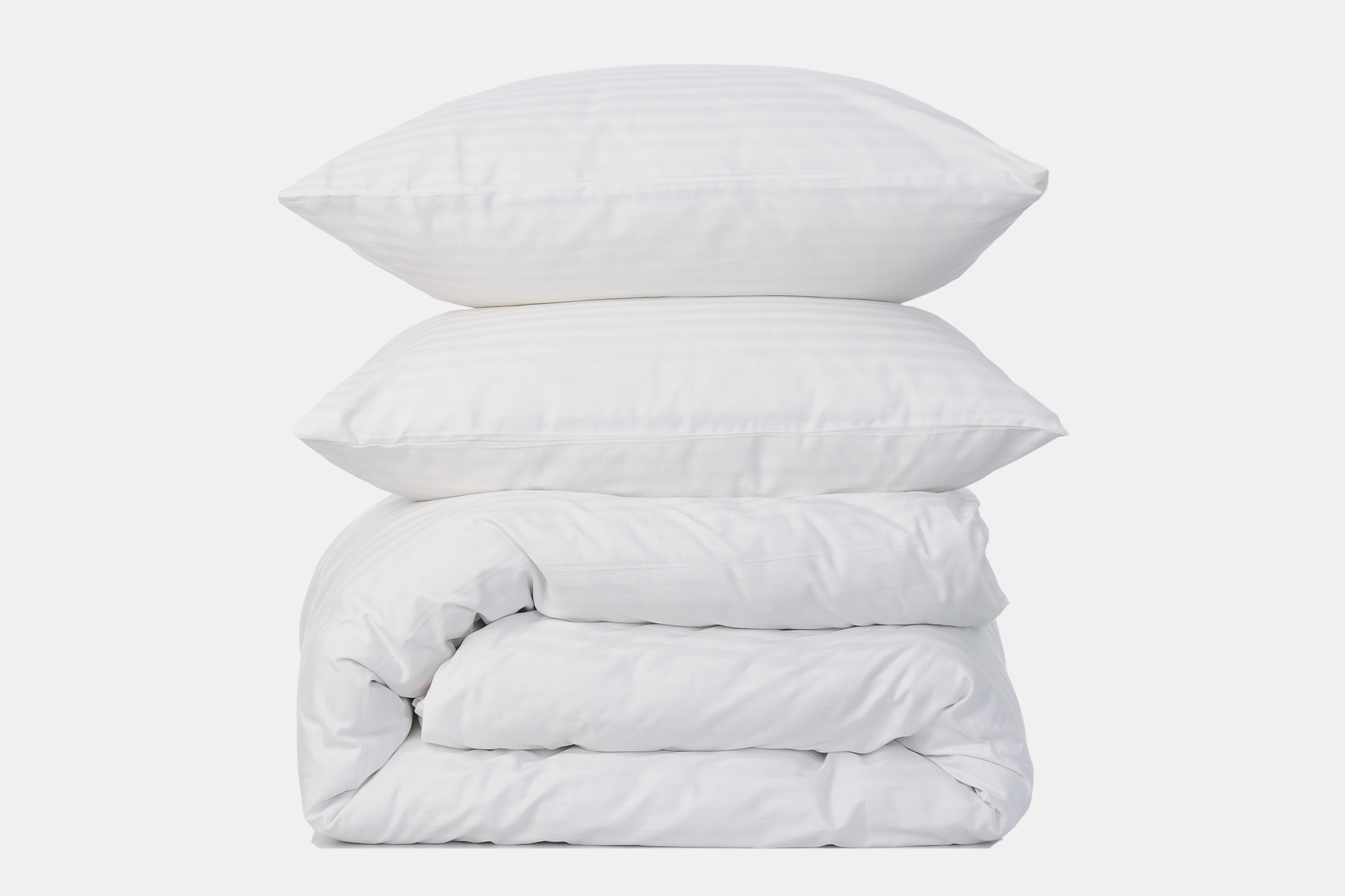 Комплект постельного белья семейный Amore beige0507 страйп-сатин Бежевый (KPB-As-ST220(1x1)-white0001(70х70)_)