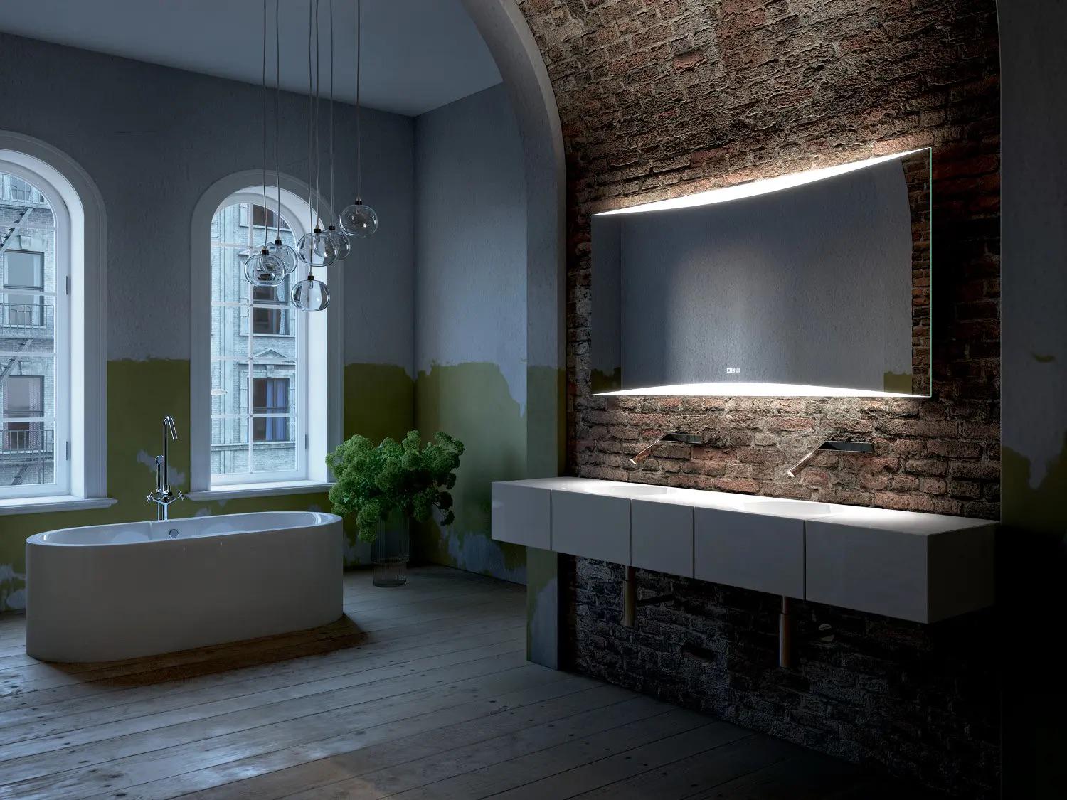 Зеркало Dim Dzerkal BUGA с LED-подсветкой/Bluetooth/сенсорным управлением/подогревом 50х70 см (11446)