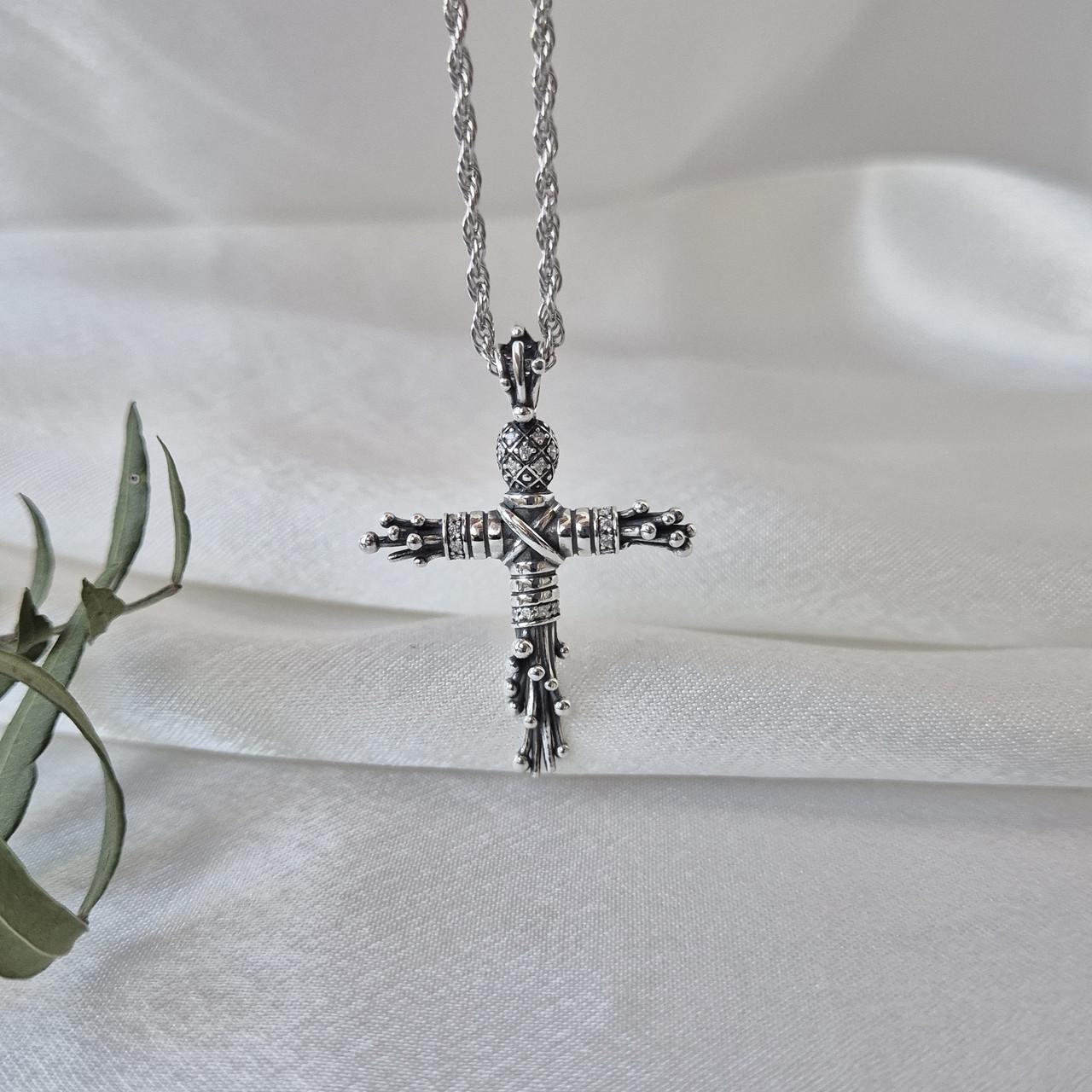 Подвеска оберег мотанка черное серебро 925 пробы 2,90 г (3209ч)