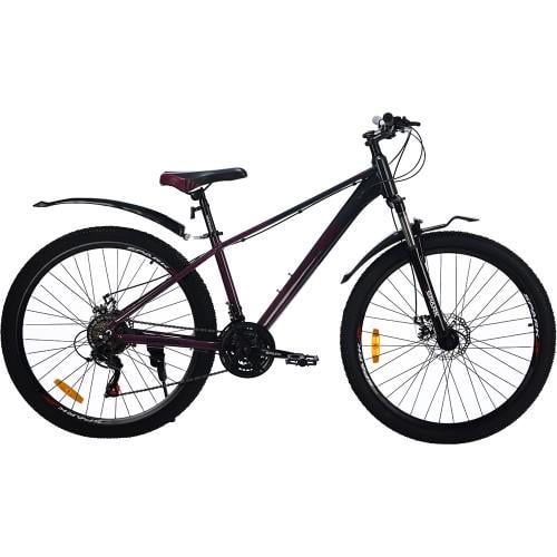 Велосипед Spark LINE колеса 27,5" алюмінієва рама 15" Чорний з Темно-вишневим (000239206)