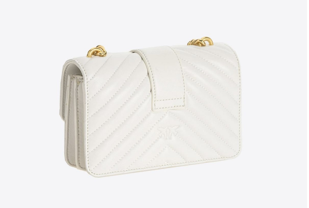 Сумка крос-боді Pinko Mini Love Bag Icon V Quilt White - фото 2