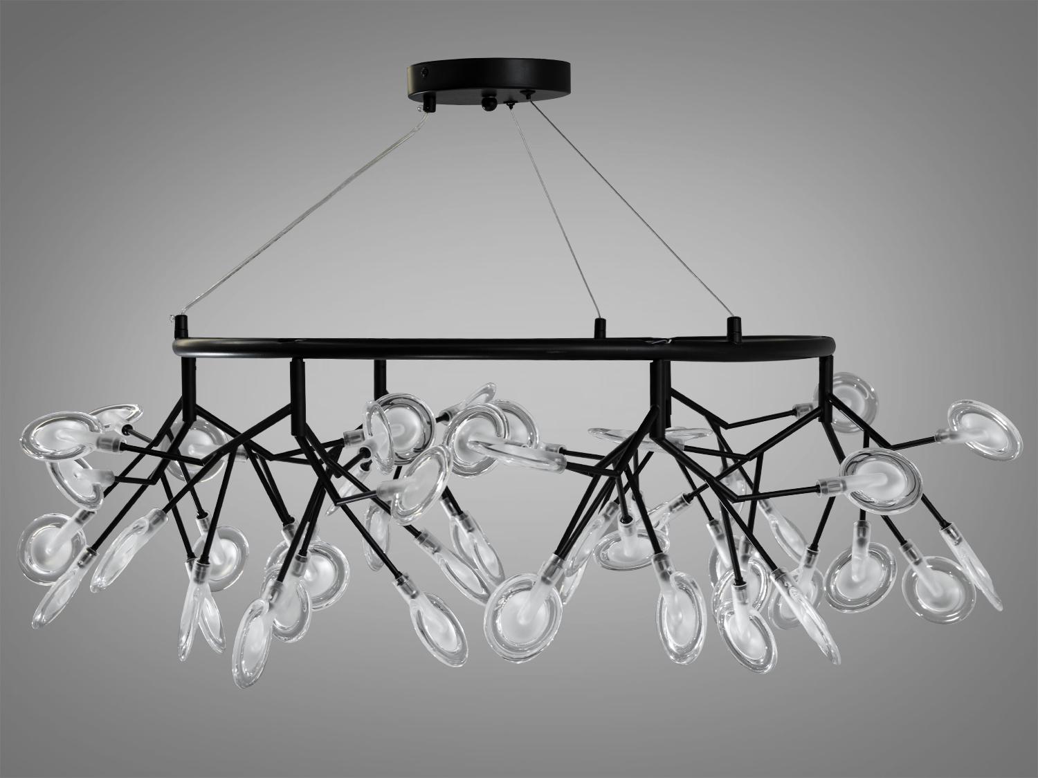 Люстра підвісна Світлячок 54 ламп Чорний (Y887-54C BK) - фото 3