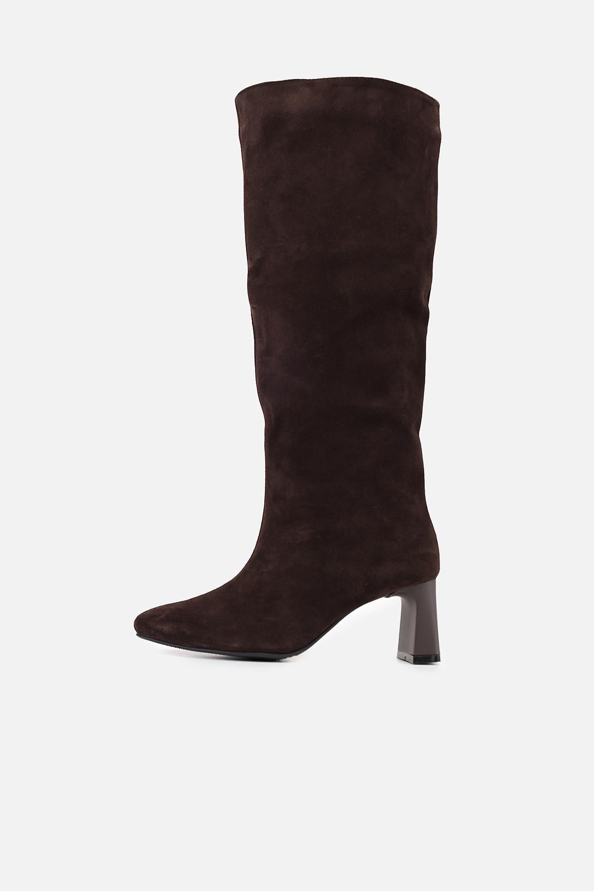 Сапоги женские цвет шоколад 35 ЦБ-00281480