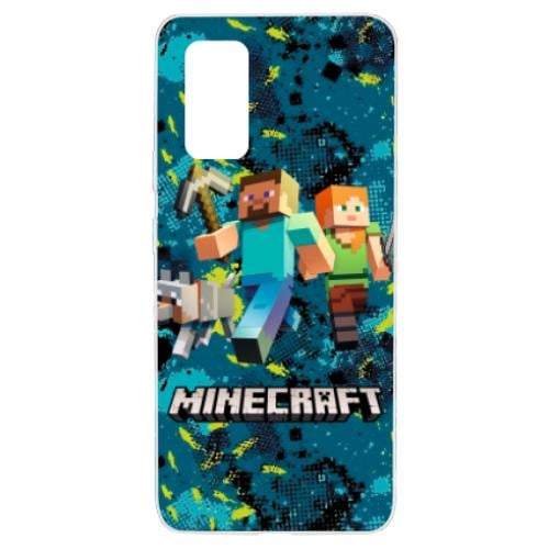 Чохол для Samsung A32 4G Minecraft Steve Alex And Dog
