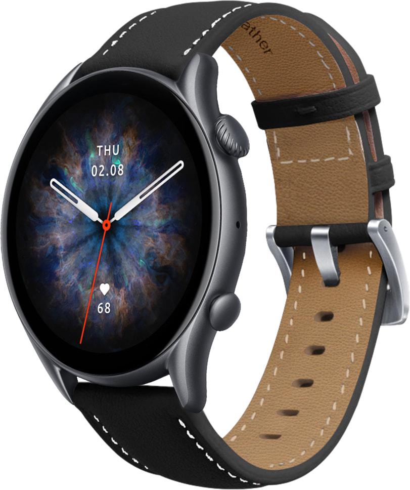 Ремешок кожаный Folsa для Amazfit GTR 3 Black (31556-2B)