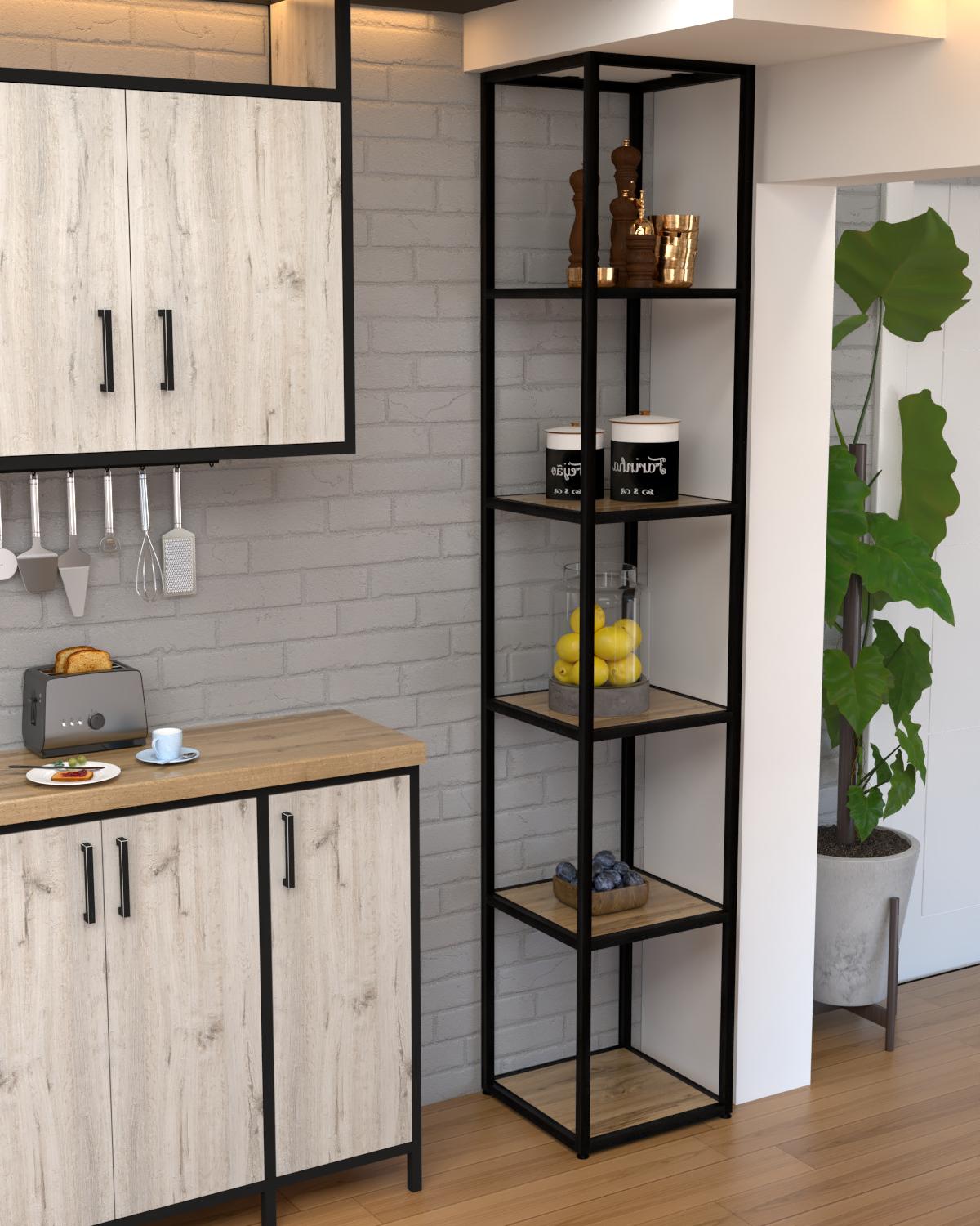 Стеллаж-этажерка EcoLoft Альвора DSP-1447-1 в стиле лофт (33825771) Стеллаж-этажерка EcoLoft Альвора DSP-1447-1 в стиле лофт (33825771)