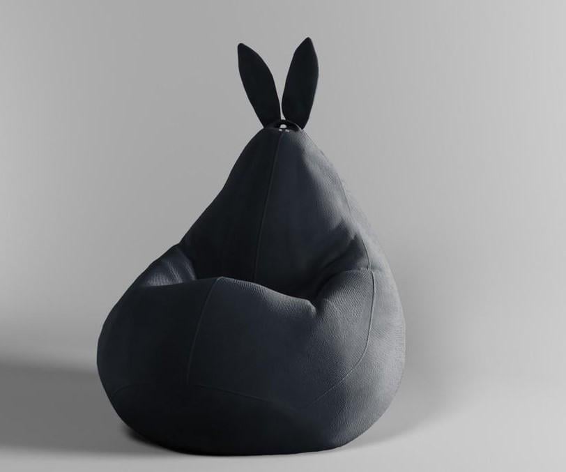 Кресло-мешок SkyPuff Зайка MEGA Груша GREAT велюр XXXL 160х120 см Graphite (1601050)