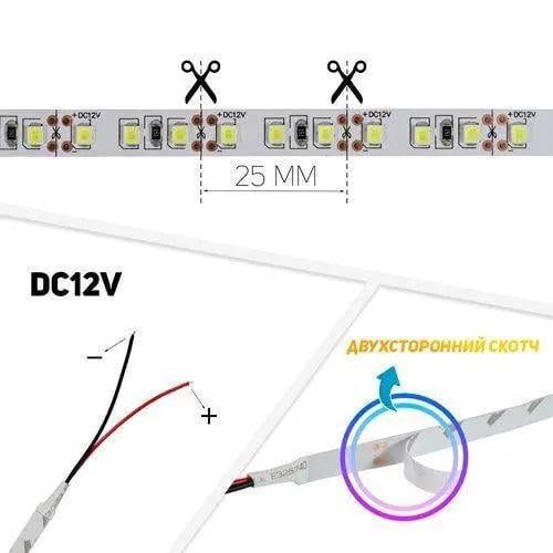 Светодиодная лента Biom 8 мм 9W/м 120 LED/м IP20 Холодный белый (ST-12-2835-120-CW-20-V2) - фото 3