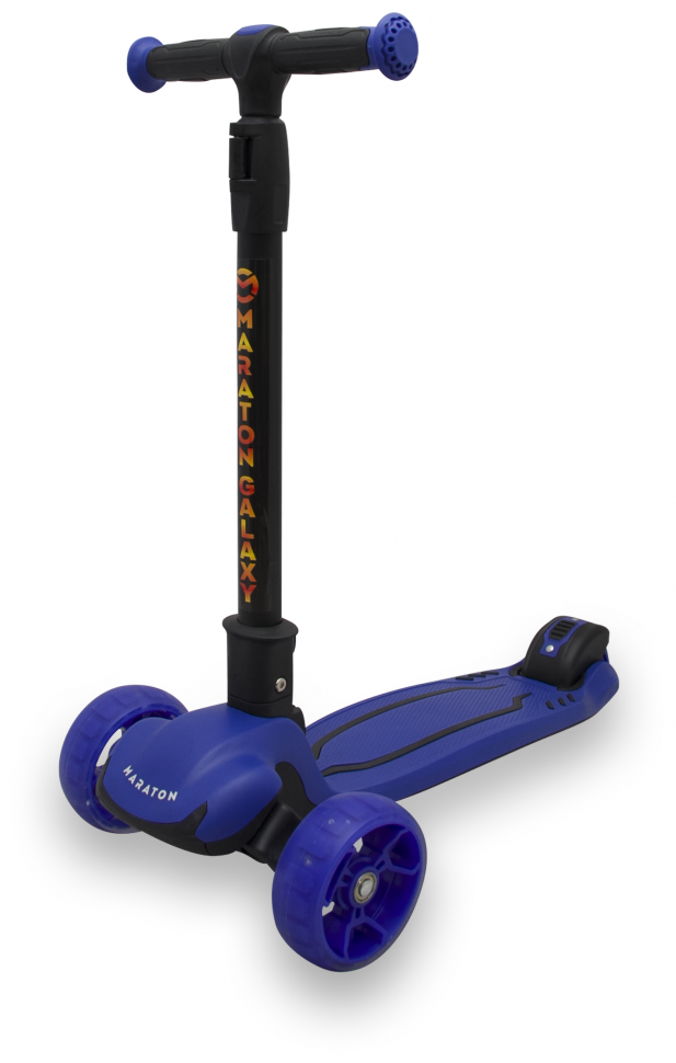 Самокат трехколесный Maraton Galaxy с быстрым складыванием Синий