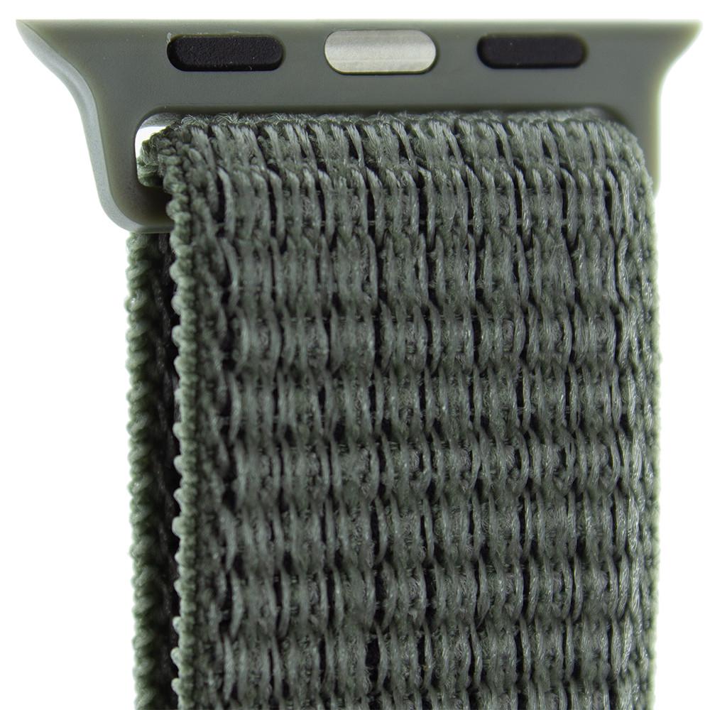 Ремешок нейлоновый Sport Loop Band для Apple Watch 38/40/41 мм Series SE/7/6/5/4/3/2/1 №37 Spruce Fog - фото 3