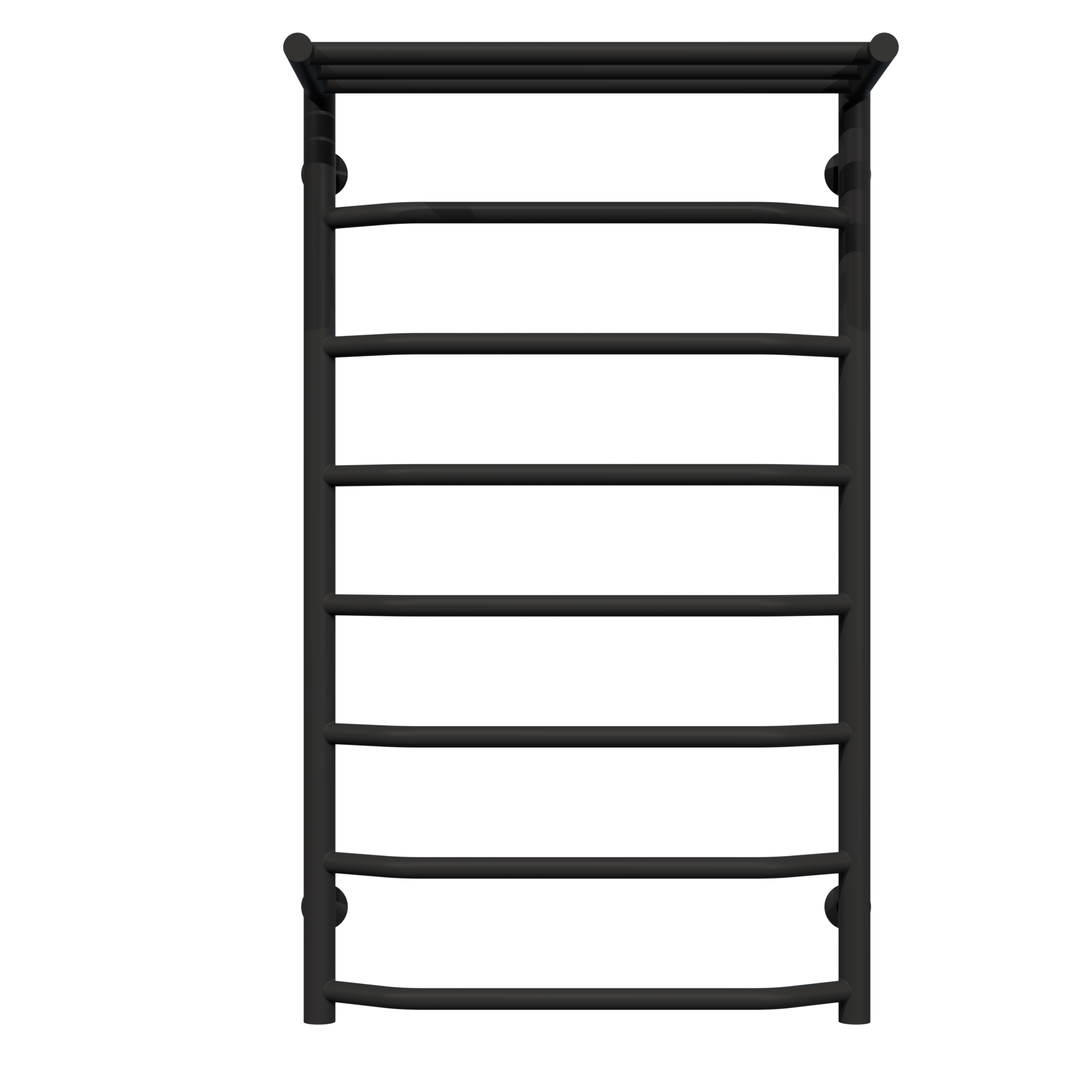 Полотенцесушитель водяной с полкой Deffi Трапеция П8 нижнее подключение нержавеющая сталь 500х900 мм Черный (C.TP.90.50.8.B.A)