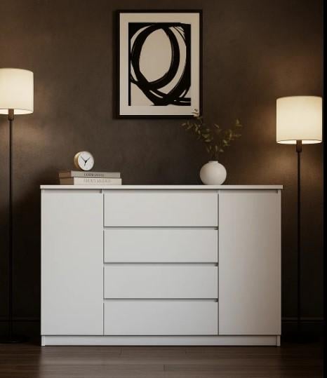 Комод Мастер Форм 1400 телескопические направляющие 1392х376х950 мм Белый (20086) Комод Мастер Форм 1400 телескопические направляющие 1392х376х950 мм Белый (20086)