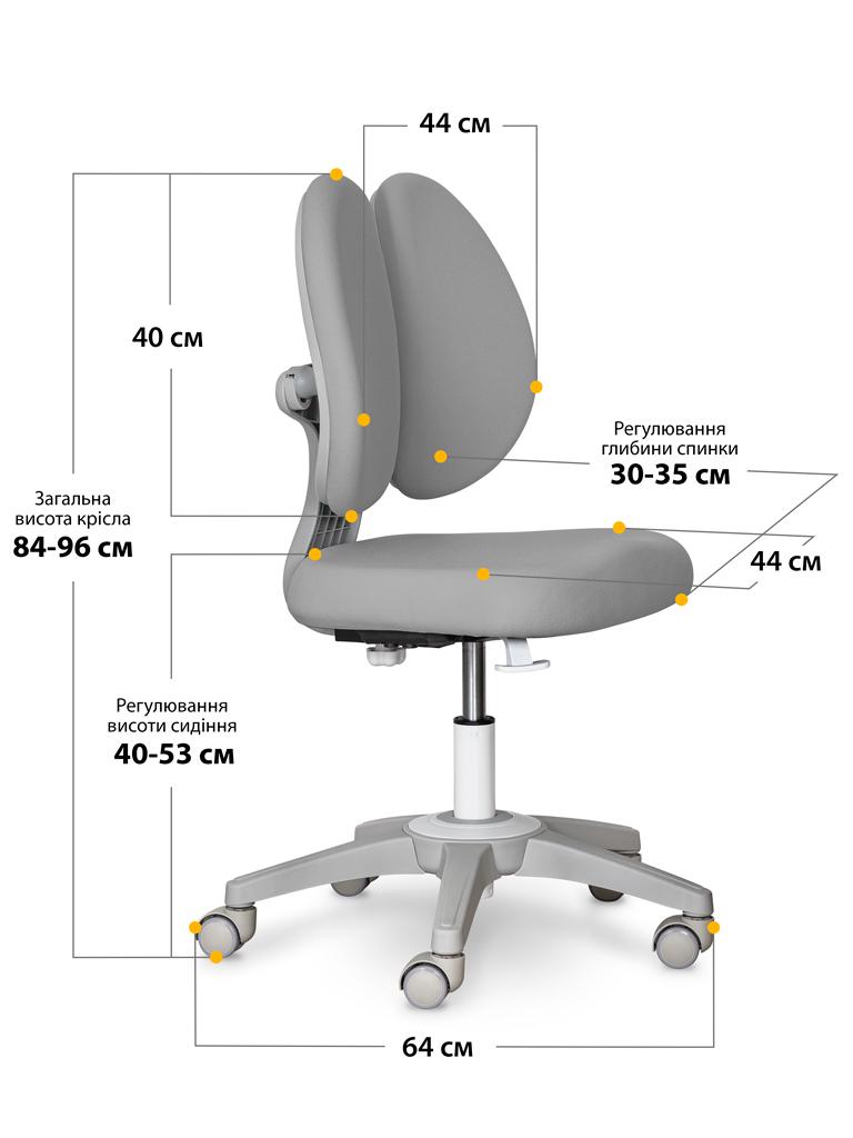 Парта детская школьная Ergokids TH-320/кресло Sprint Duo Lite/тумба BD C-3 Серый - фото 8