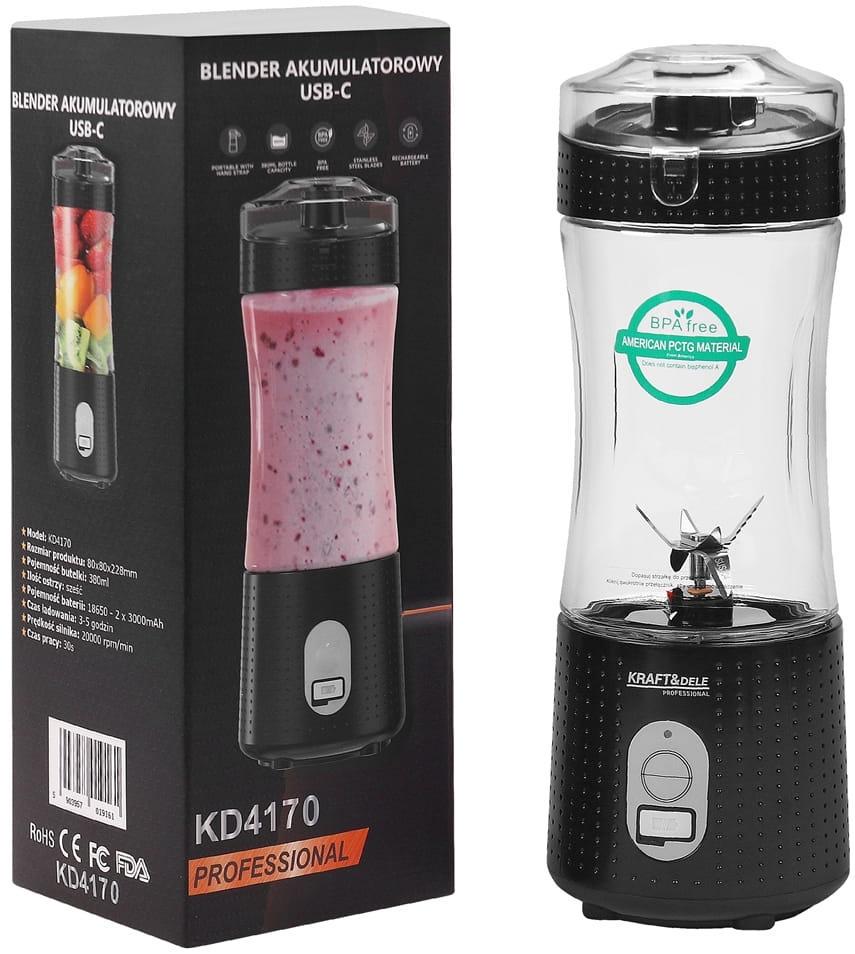Блендер Kraft&Dele KD4170 аккумуляторный 380 мл USB-C Блендер Kraft&Dele KD4170 аккумуляторный 380 мл USB-C