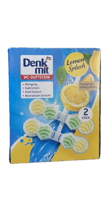 Туалетный блок Denkmit 2 стики аромат лимона (814817)