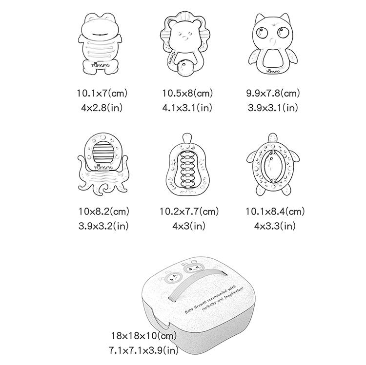 Набор прорезывателей для зубов Tumama Macaron 6 шт. - фото 6