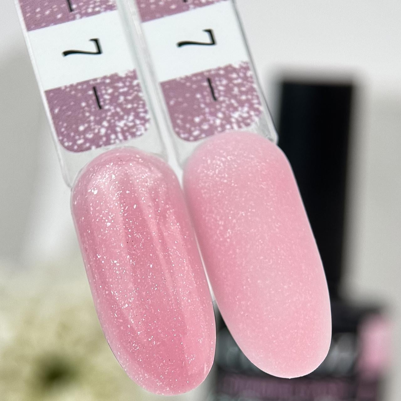 База для гель-лаку каучукова камуфлююча з шиммером Crooz Shimmer Base №07 by Annushka Moroz 15 мл