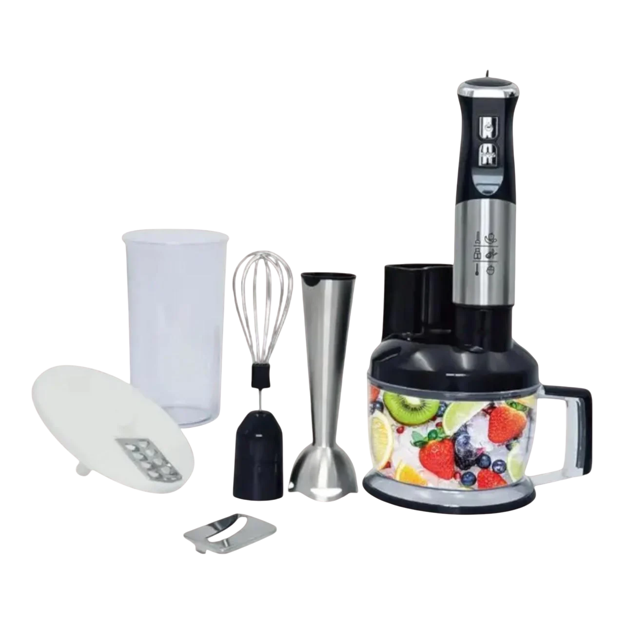 Блендер BITEK BT-299 6в1 на 15 режимов с различными насадками и шнуром 1 м 1500 Вт 0,8 л (е81)