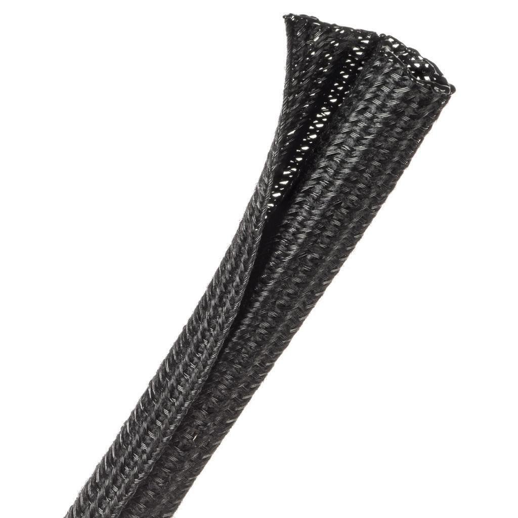 Кабельная оплетка самовращающаяся F6 FR- 0,95 см 1 м Черный с белой нитью (000026361)