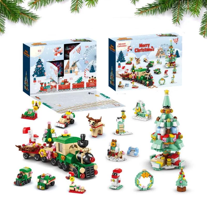 Адвент-календар Новорічна Ялинка та Різдвяний потяг на 544 деталі на 12 віконець та 12 моделей (29823963) - фото 9 Адвент-календар Новорічна Ялинка та Різдвяний потяг на 544 деталі на 12 віконець та 12 моделей (29823963) - фото 9