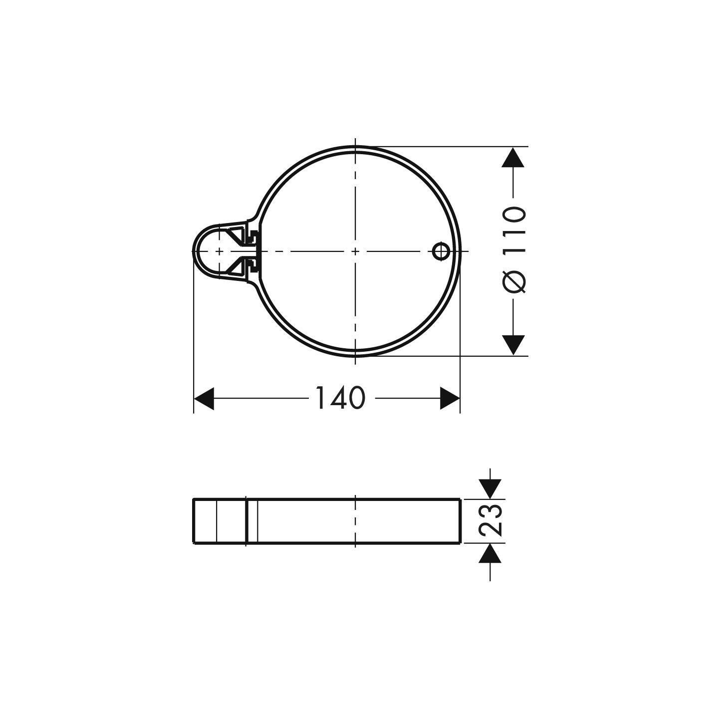 Мильниця настінна Hansgrohe Cassetta'C 28678000 Хром (153133) - фото 2