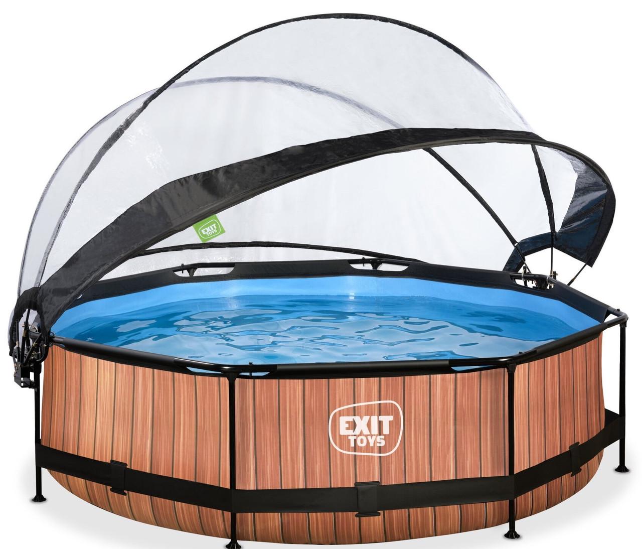Бассейн с куполом Exit Дерево круглое 300х76 см (2654930009)