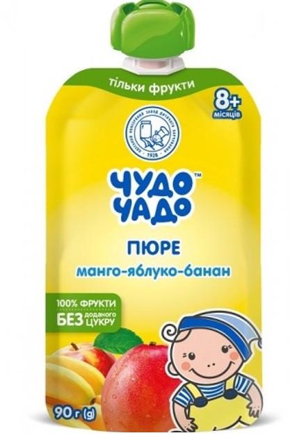 Дитяче пюре Чудо-Чадо Манго/яблуко та банан 90 г DP (2482530302)