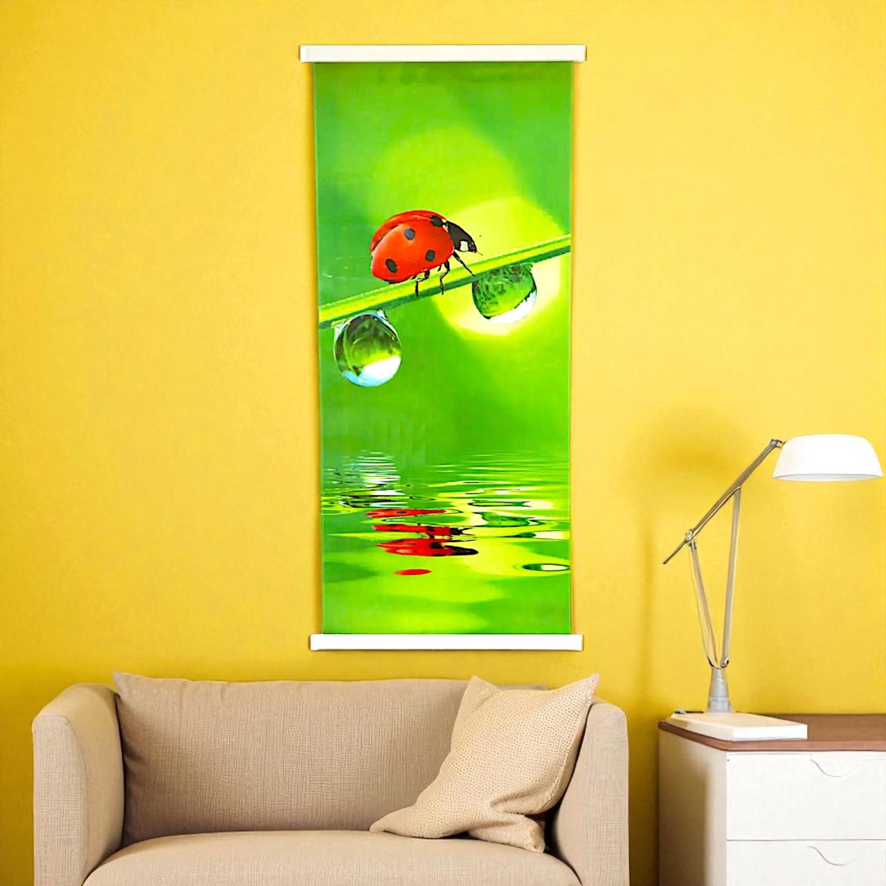 Обогреватель электрический пленочный настенный картина Божья коровка 200 Вт 100х46