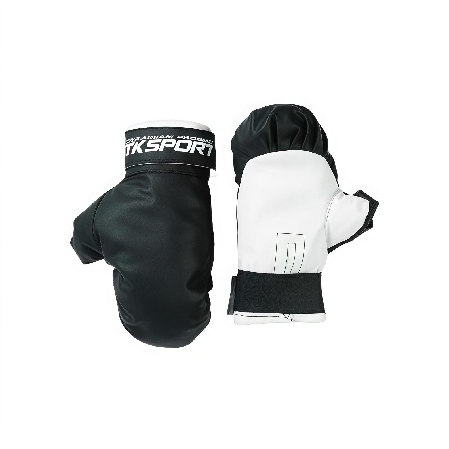 Боксерские перчатки детские TK Sport 6 унций Черный (Б-51885)