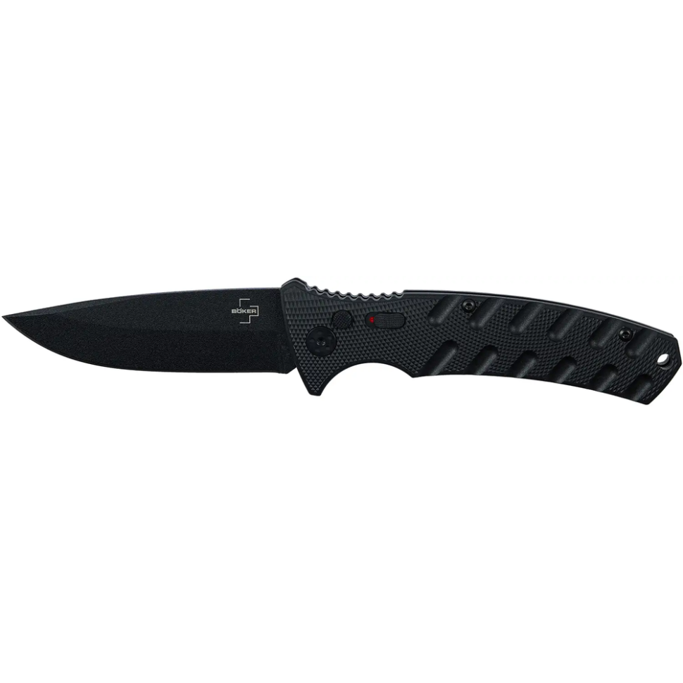 Ніж складаний Boker Plus Strike Large Grivory D2 200 мм Button Lock Black (06EX900) Ніж складаний Boker Plus Strike Large Grivory D2 200 мм Button Lock Black (06EX900)