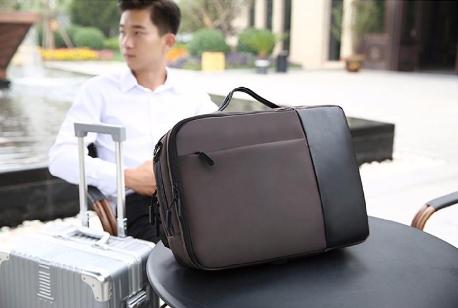 Сумка-рюкзак для ноутбука 15,6" 41х30х13 см Коричневый (СР-1201-2) - фото 5 Сумка-рюкзак для ноутбука 15,6" 41х30х13 см Коричневый (СР-1201-2) - фото 5