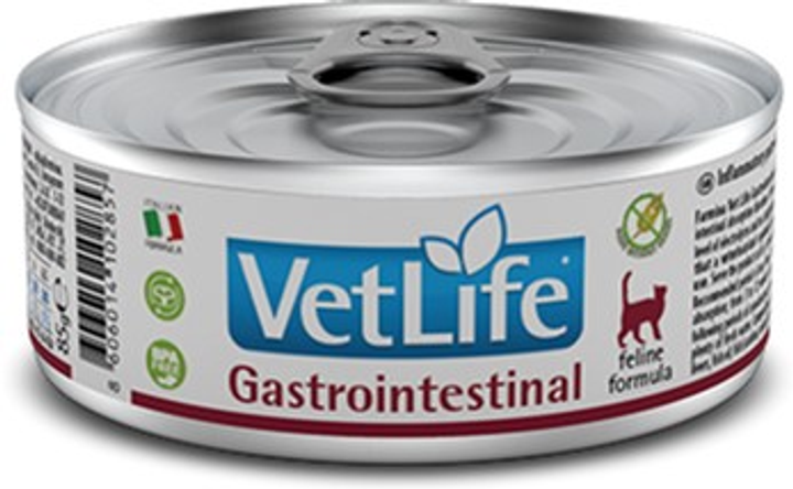 Корм для кошек влажный лечебный Фарміна диетический при заболевании ЖКТ Vet Life Gastrointestinal 85 г (02857)