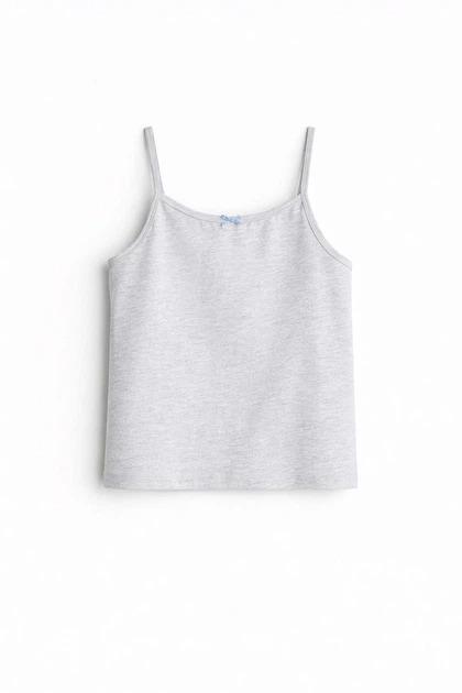 Майка H&M 1265868 146-152 см Серый меланж