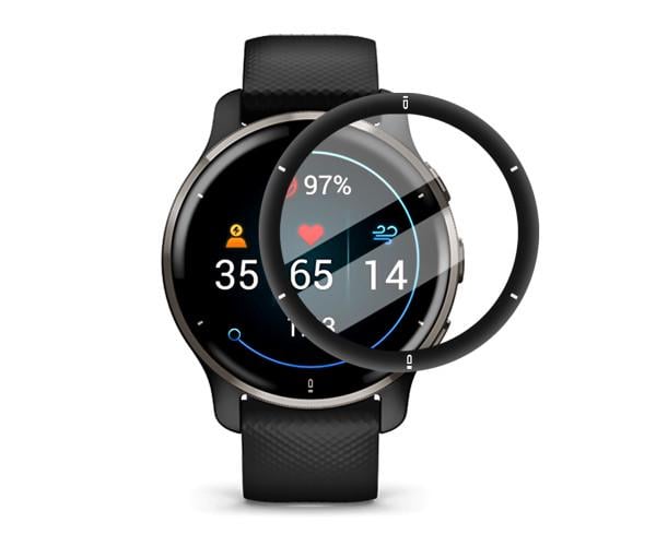 Защитное стекло противоударное SoftGlass Full Cover P ммA для Garmin Venu 2 Plus Black