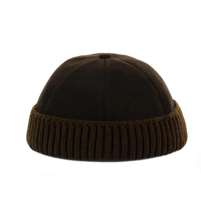 Кепка с вязаным отворотом и флисовой подкладкой Шоколадный